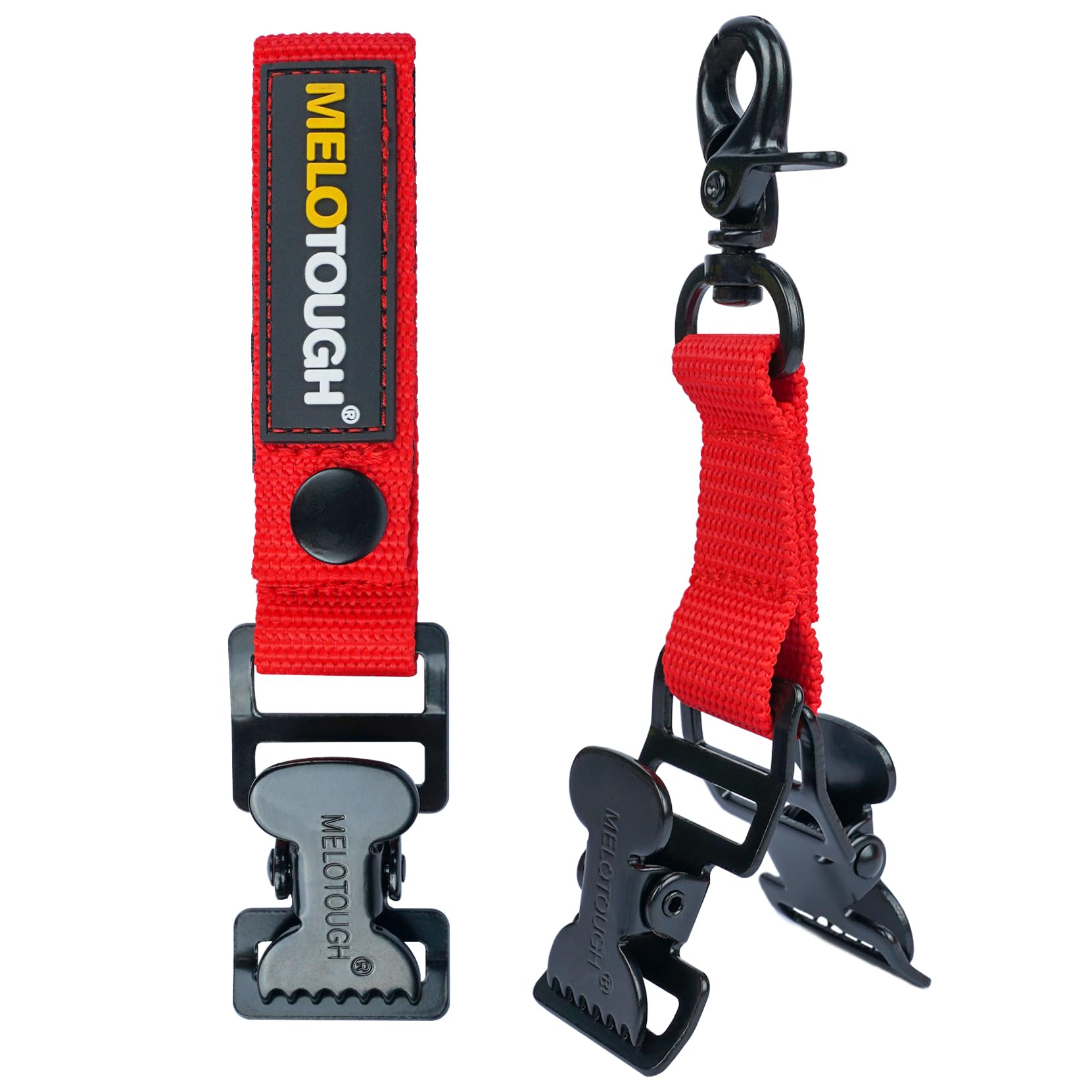 Firefighter Glove Strap - Heavy Duty Work Glove Holder with Swivel Snap Hook & Alligator Clip for Firefighters, Construction & Outdoor Work | Secure Glove Storage for Emergency Response, DIY Projects & Industrial Use