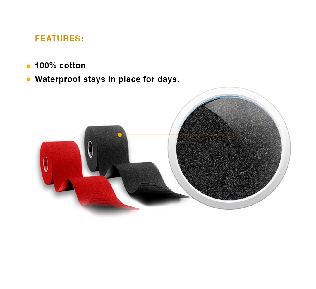 WODFitters Pro Kinesiology Tape for Athletes - Waterproof Sports Tape, Extra Durable Therapeutic Kinesio Tape for Pain Relief & Muscle Support - 2