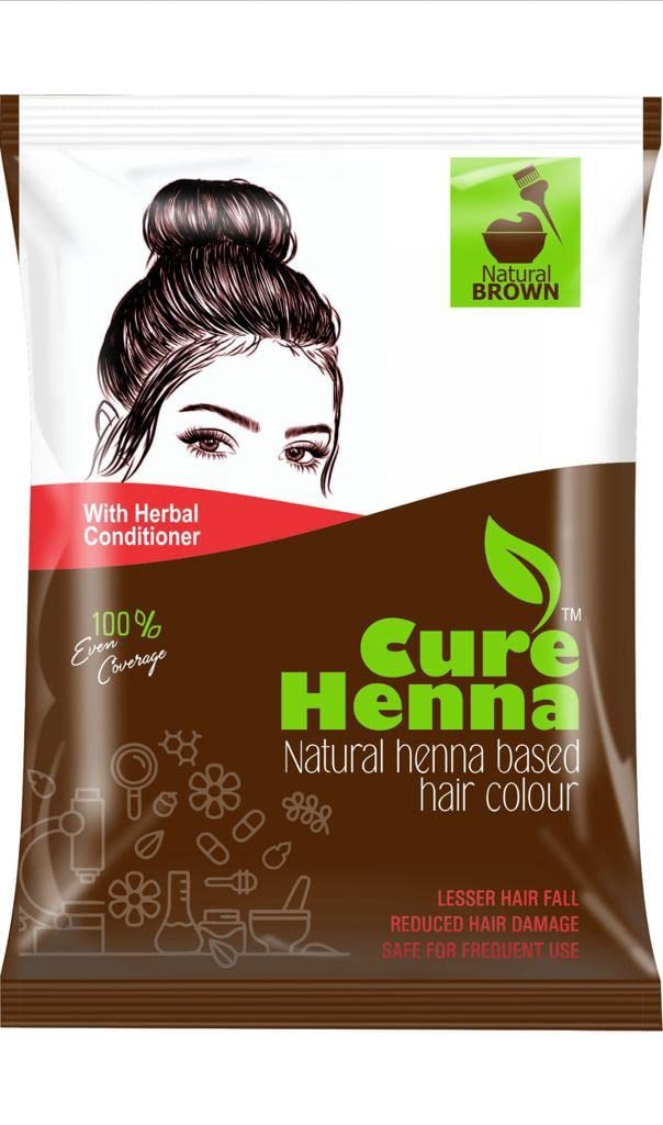 Natural Brown Henna Hair Conditioner for Men & Women - Amla & Reetha Infused, Paraben-Free, Repairs Damaged Hair, Controls Hair Fall (240g, Pack of 6) | Ideal for Strong, Healthy Hair & Scalp Care at Home or Salon