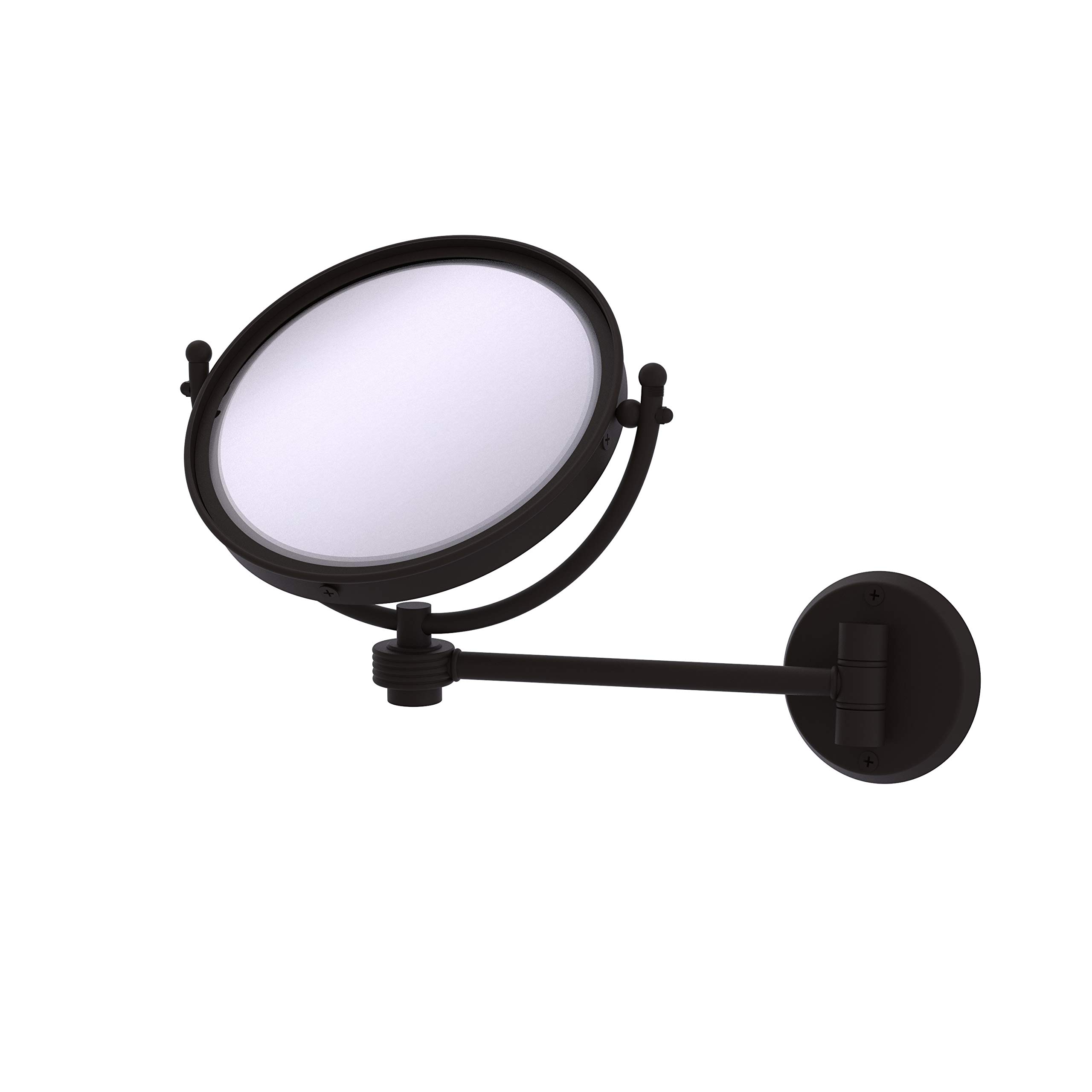 Allied Brass WM-5G/5X-ORB 8 Inch Wall Mounted 5X Magnification Make-Up Mirror in Oil Rubbed Bronze - Perfect for Bathroom Vanity, Dressing Room & Makeup Application