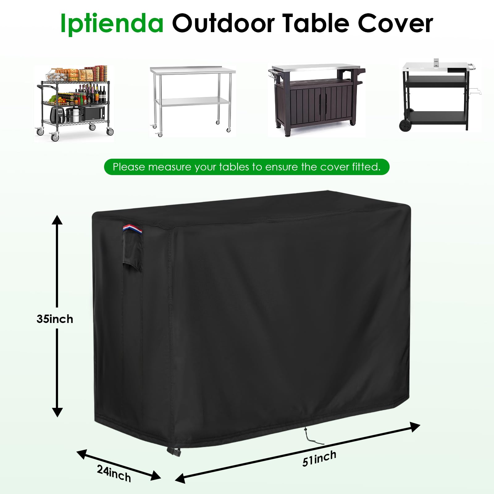 Waterproof Outdoor Table Cover for Tall Bar Height Patio Table 51