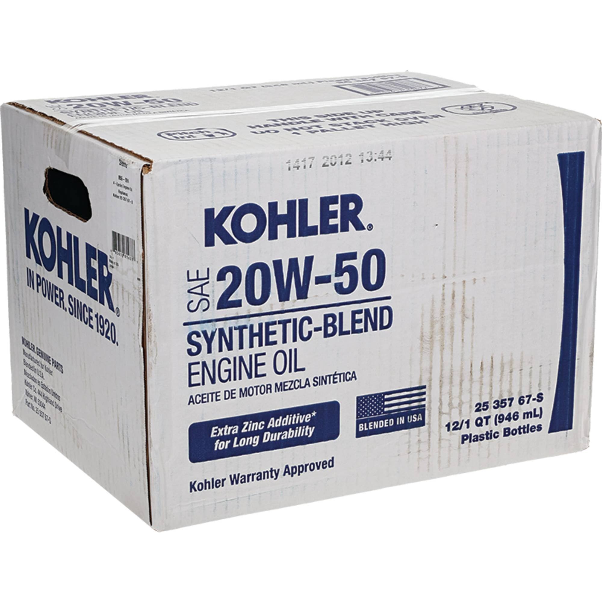 Kohler 055-924 4-Cycle Engine Oil - Premium Multi-Viscosity SAE 30 Motor Oil for Lawn Mowers, Tractors & Outdoor Power Equipment - Ideal for Year-Round Protection & Performance