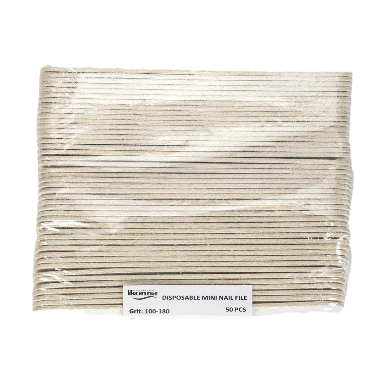 5 Pack White Nail Files - 100/180 Grit Double Sided Emery Boards (50 Count) - Perfect for Manicures, Pedicures & Nail Care at Home or Salon