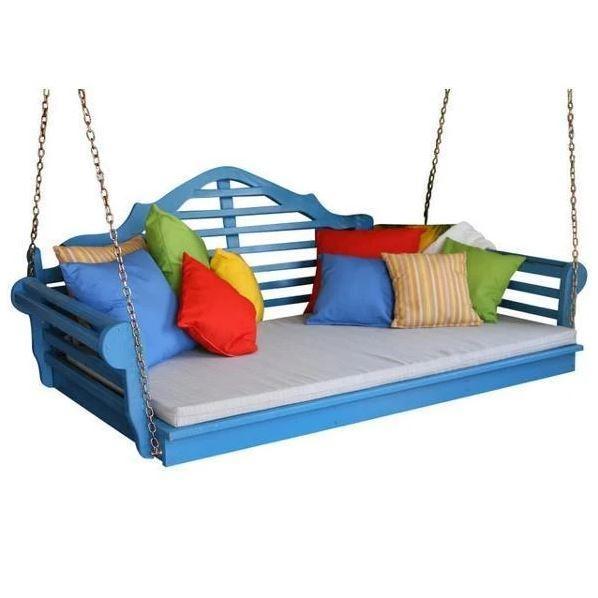 Yellow Pine Marlboro Swingbed by A & L Furniture - Outdoor Porch Swing Bed for Relaxing in Your Garden, Patio, or Backyard