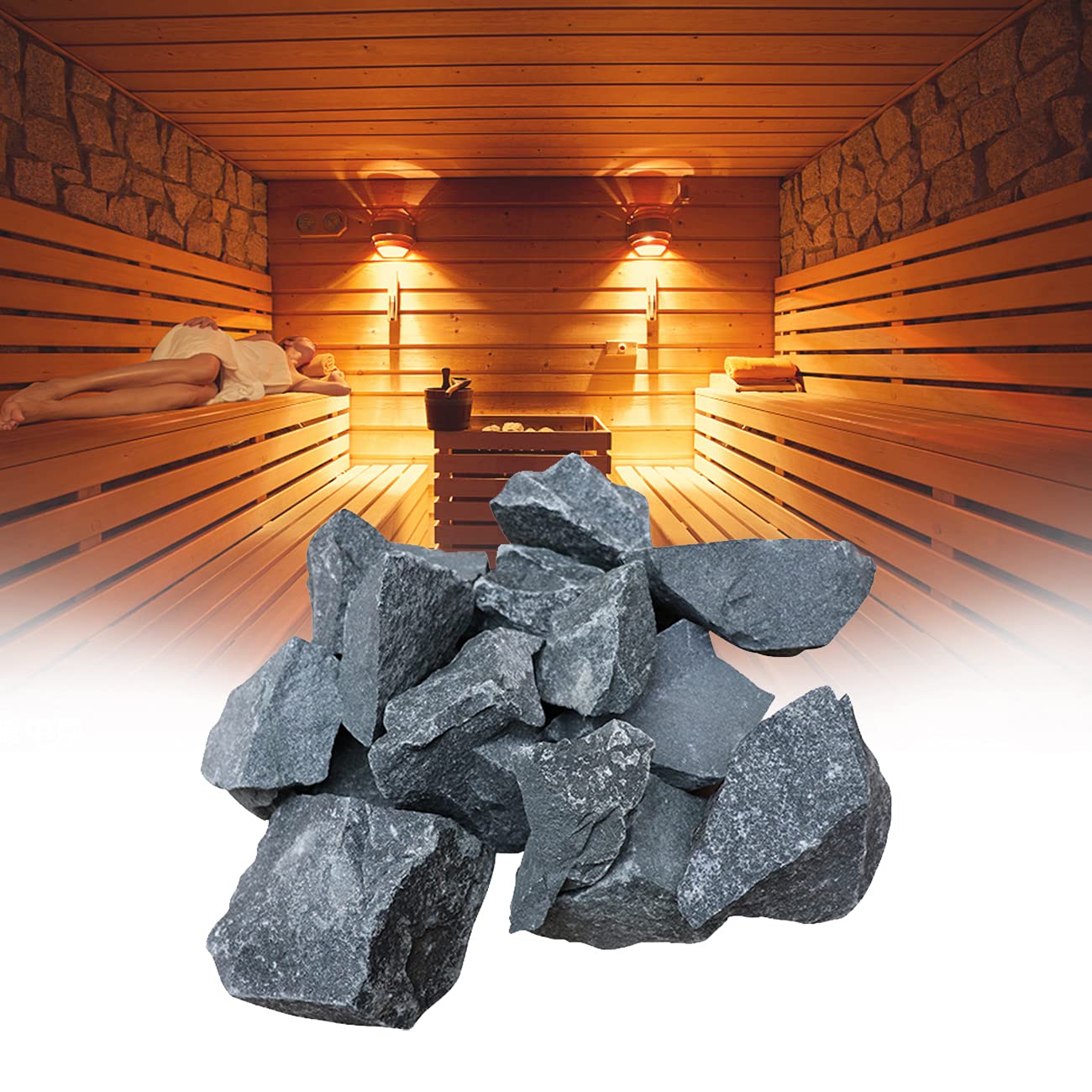 Premium Volcanic Rock Sauna Stones - Natural Landscaping Rocks for Fire Bowls, Fireplaces, Indoor/Outdoor Use - Perfect for Sauna Stoves, Backyard Fire Pits & Zen Garden Decor