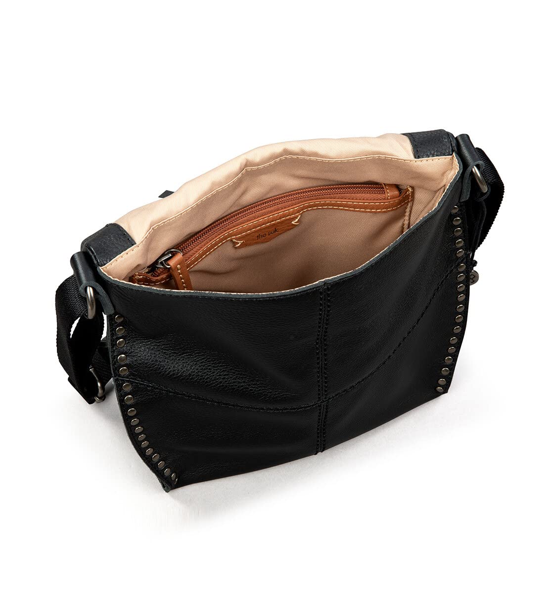 The Sak Silverlake Genuine Leather Crossbody Bag for Women - Adjustable Strap, Multiple Zipper Pockets - Perfect for Everyday Use, Travel & Shopping