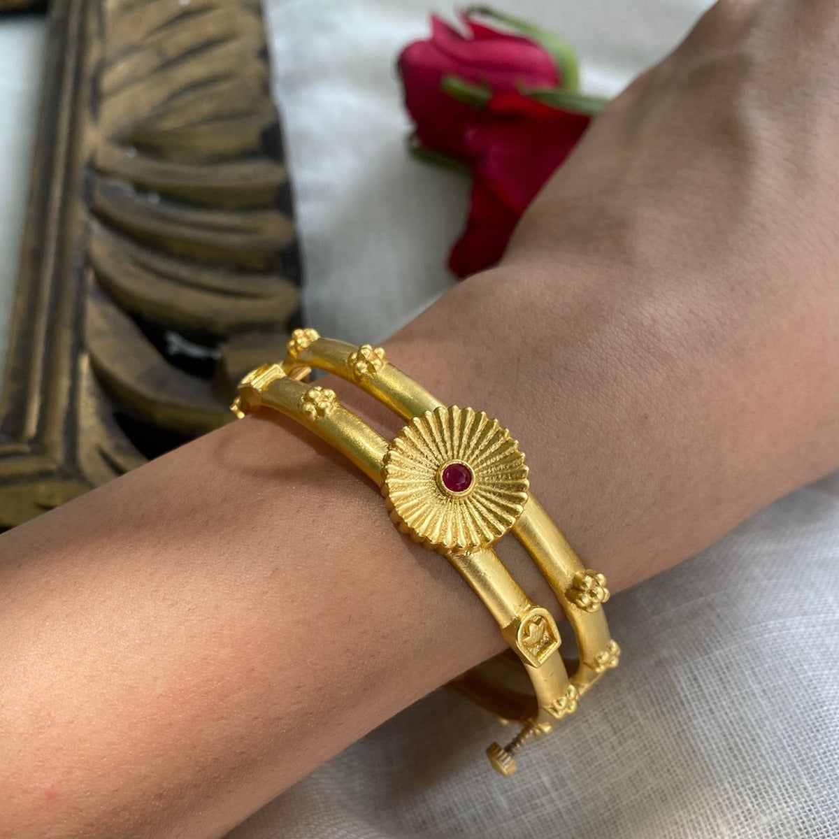 Ancestral Grace Bangle - Elegant Handmade Silver Bangle Bracelet for Women | Perfect for Boho Chic, Wedding, and Special Occasions