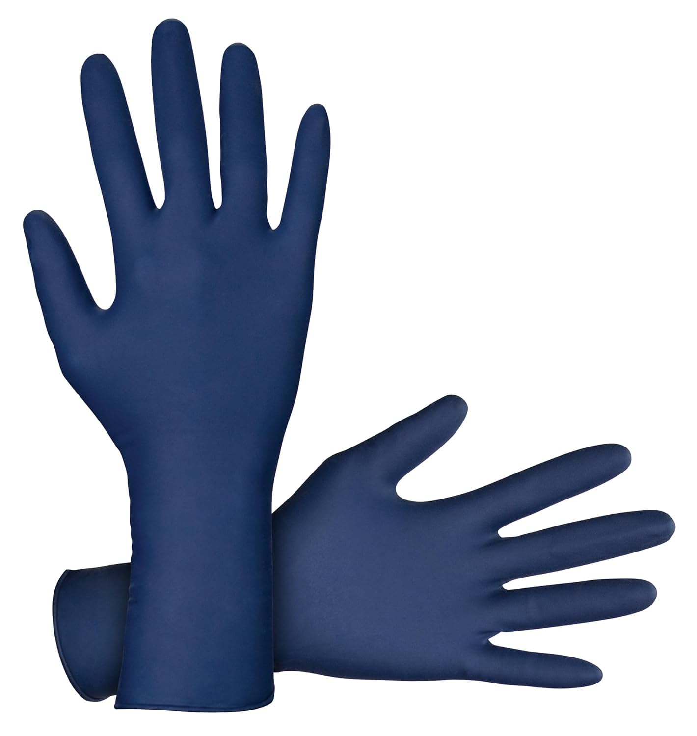 **SAS Thickster Powder-Free Exam Grade Latex Disposable Gloves - 10 Boxes (50 Ea, 500 Total) - 14 Mil, 2XL, Blue, Fully Textured, 12