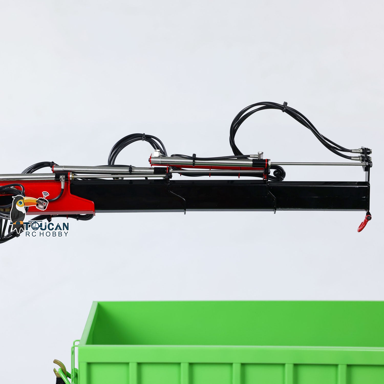 1/14 Scale Metal LESU RC Hydraulic Crane Dump Truck 8x8 RTR Model with Remote Controller - 2 Speed Gearbox & Waste Bin for Construction Play and Collectors