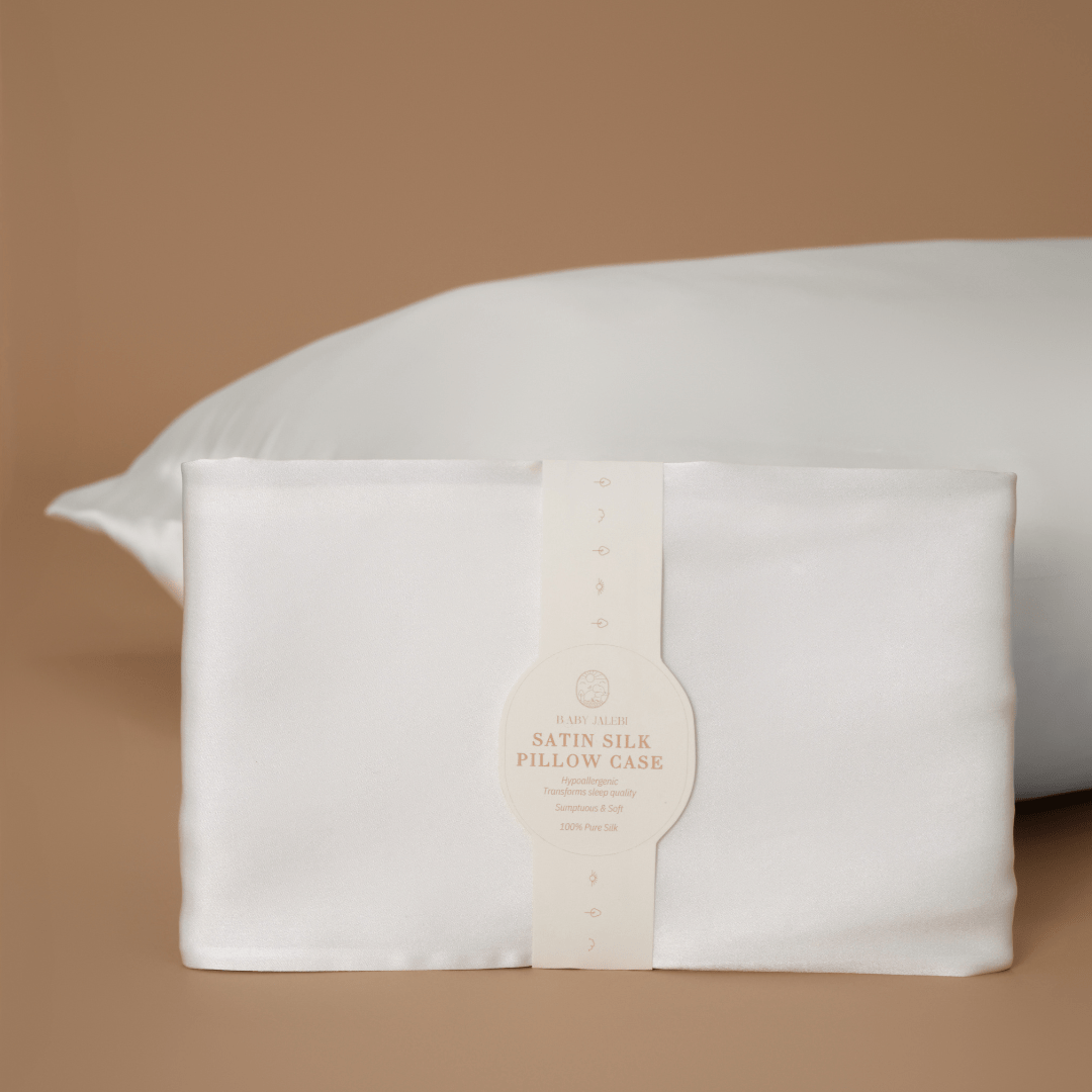 Pearla Satin Silk Pillowcase for Hair & Skin - Cooling Luxury Pillow Cover for Women & Men - Soft 100% Mulberry Silk Pillow Case for Beauty Sleep, Wrinkle Prevention & Frizz Control (Queen Size, Silver) | Perfect for Bedroom, Travel & Gift Giving