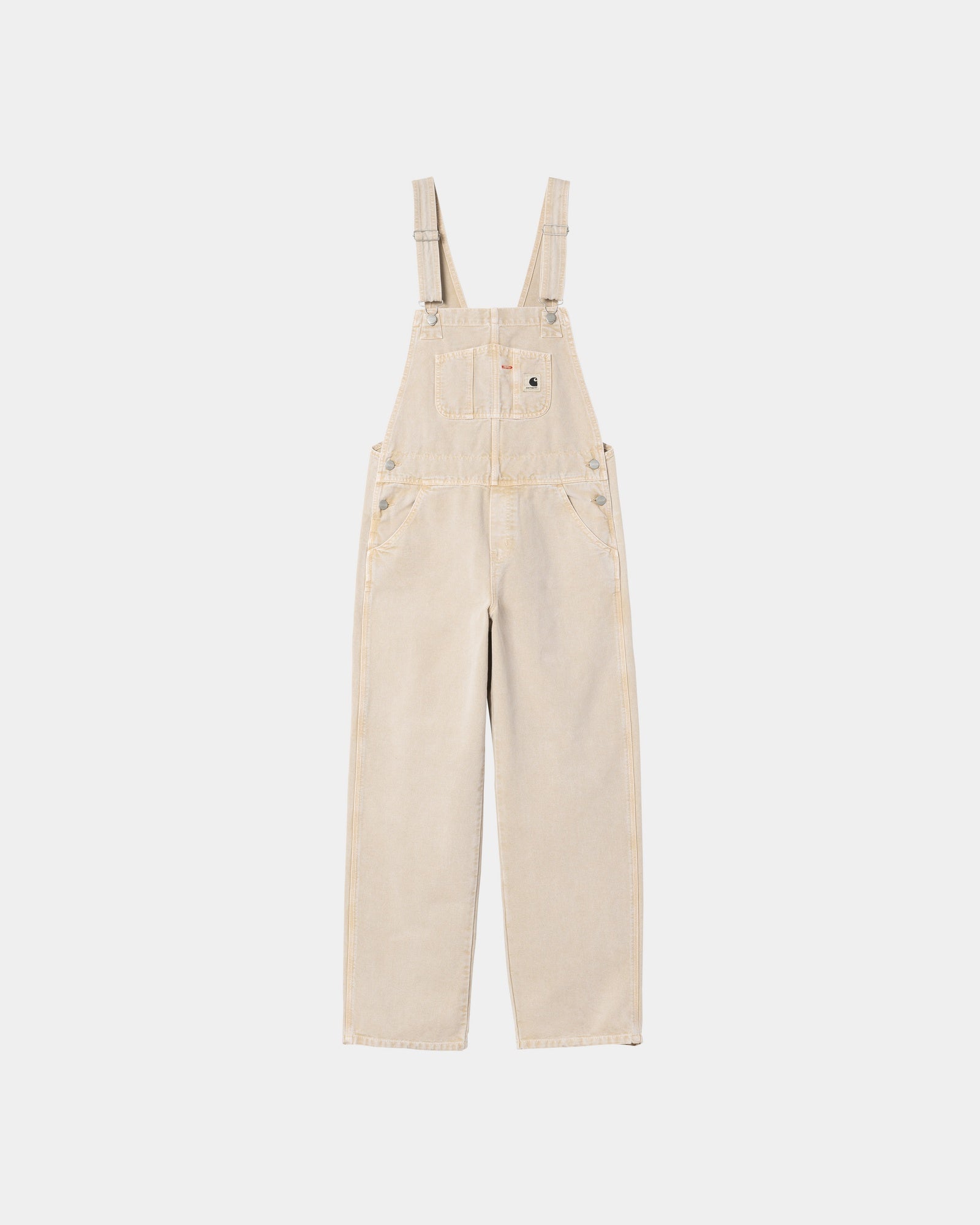 Women's Bib Overalls Straight Leg Denim Jumpsuit - Dusty Hamilton Brown (Chalk Wash) | Casual Workwear & Farm Style Fashion for Everyday Wear