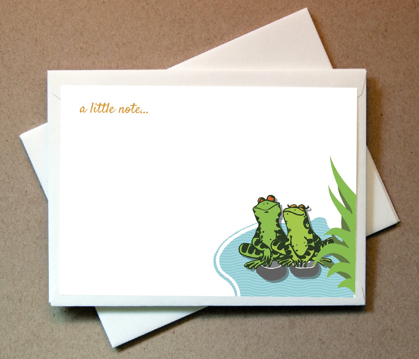 Frog Note Cards Set - 24 Non-Foldover Greeting Cards with Envelopes - Perfect for Thank You Notes, Birthday Wishes & Special Occasions