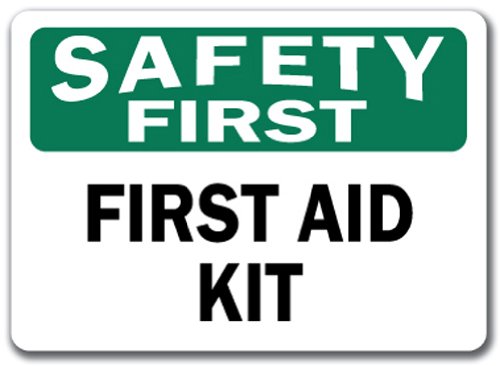 OSHA Approved Safety First Sign & First Aid Kit - 10