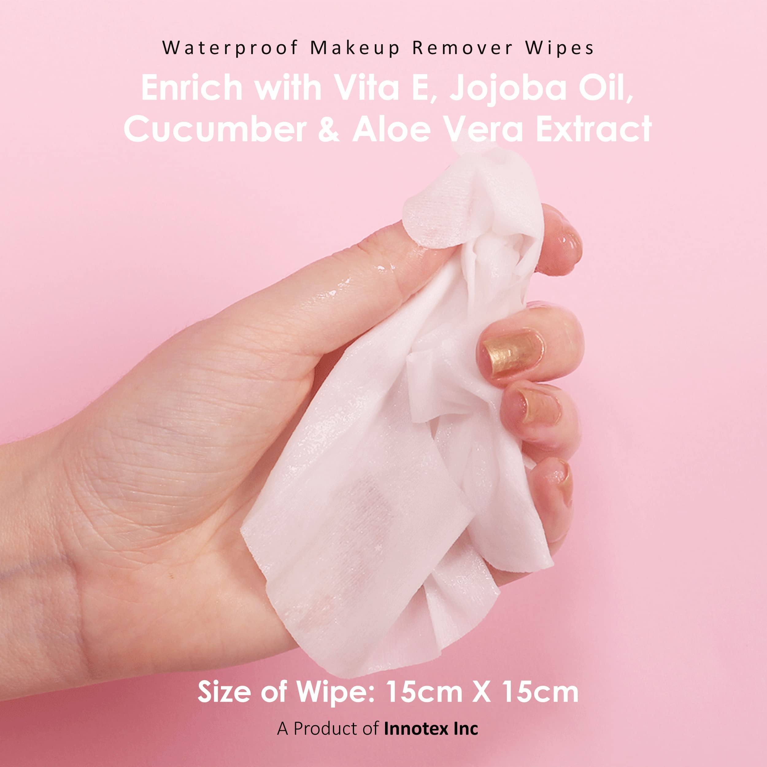 MasKing Waterproof Makeup Remover Wipes - Gentle Facial Cleansing with Aloe Vera, Cucumber & Vitamin E - 3 Packs (30 Count) - Perfect for Travel, Gym & Daily Skincare Routine