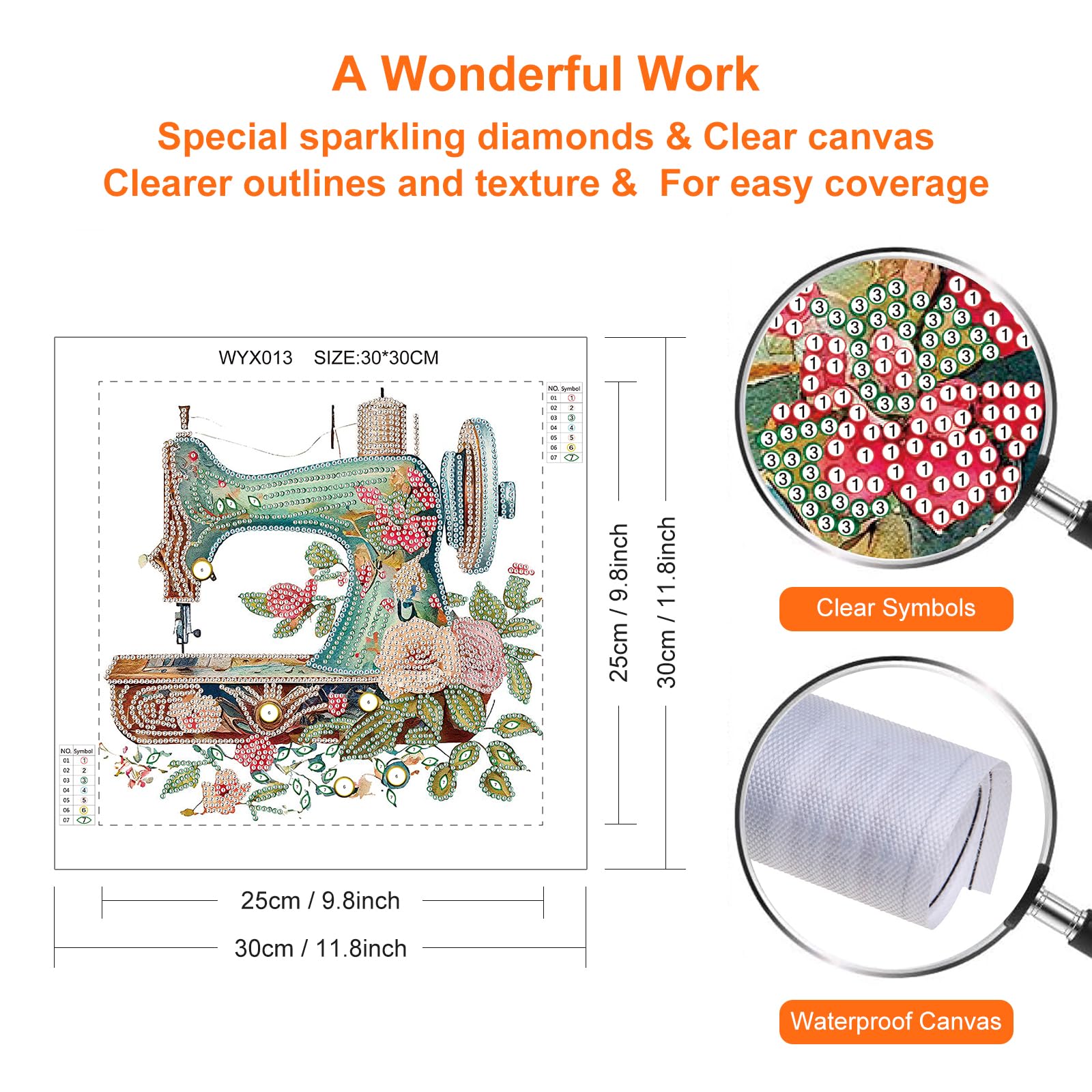 5D Diamond Painting Kits for Adults Beginners - Special Shape Crystal Rhinestones Art | DIY Home Wall Decor Gift (12×12 Inch) | Perfect for Stress Relief, Craft Projects & Sewing Room Decorations