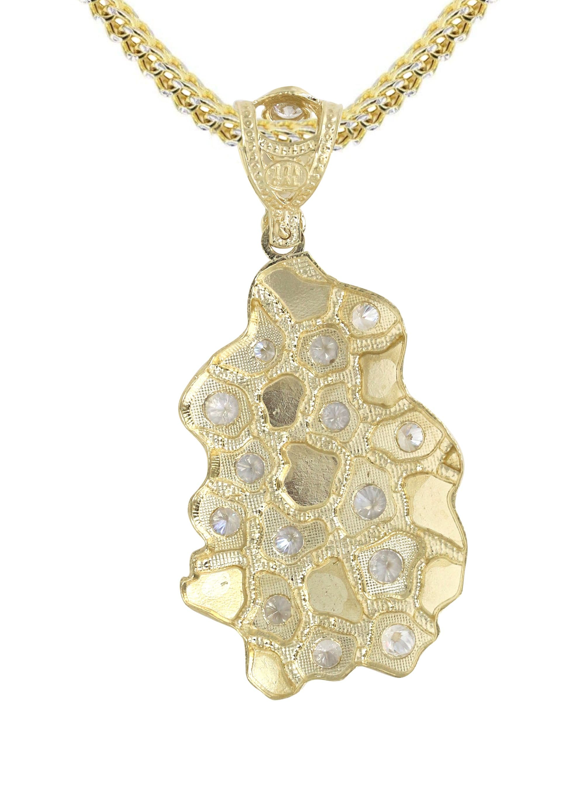 10K Yellow Gold Nugget Necklace for Women - 19.4 Grams Solid Gold Chunky Chain Necklace - Perfect for Casual Wear, Layering & Gift Giving