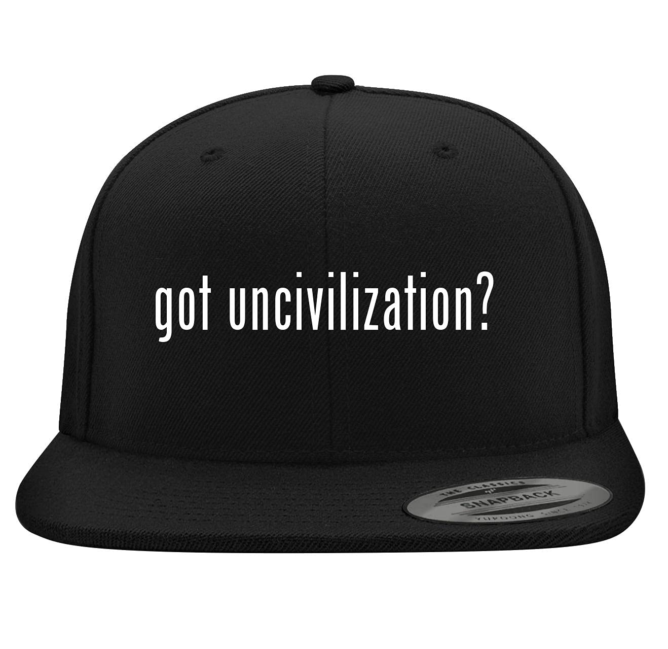 Yupoong 6089 Structured Flat Bill Snapback Hat - Embroidered Trendy Baseball Cap for Men & Women | Uncivilization Cool Design - Perfect for Streetwear, Hip-Hop Fashion & Casual Outfits