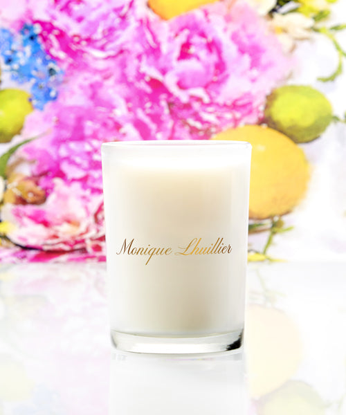 Monique Lhuillier Citrus Lily Scented Candle - Fresh Floral Aroma for Home, Office & Relaxation - Perfect for Gifts, Spa Days & Aromatherapy