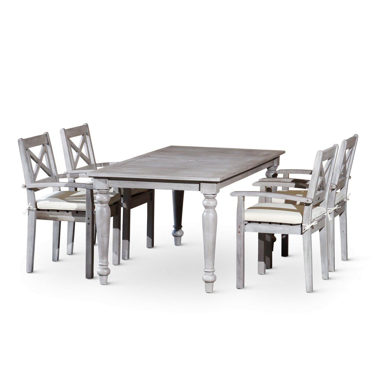 Premium Castlewood Canyon Outdoor Dining Set - Patio Furniture for Backyard, Garden, Deck - Weather-Resistant & Durable - Perfect for BBQs, Family Gatherings, and Outdoor Entertaining