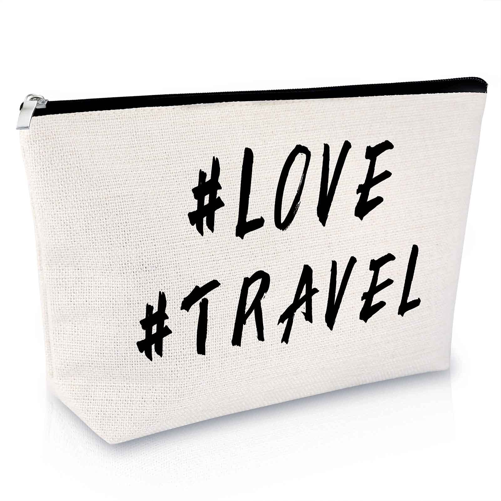 Stylish Travel Makeup Bag for Women - Perfect Gift for Sister, Friends, Birthday, Graduation, Retirement & Christmas - Cosmetic Pouch for Teen Travel Lovers & Best Friends - Ideal for Vacations, Airplane Trips & Daily Use