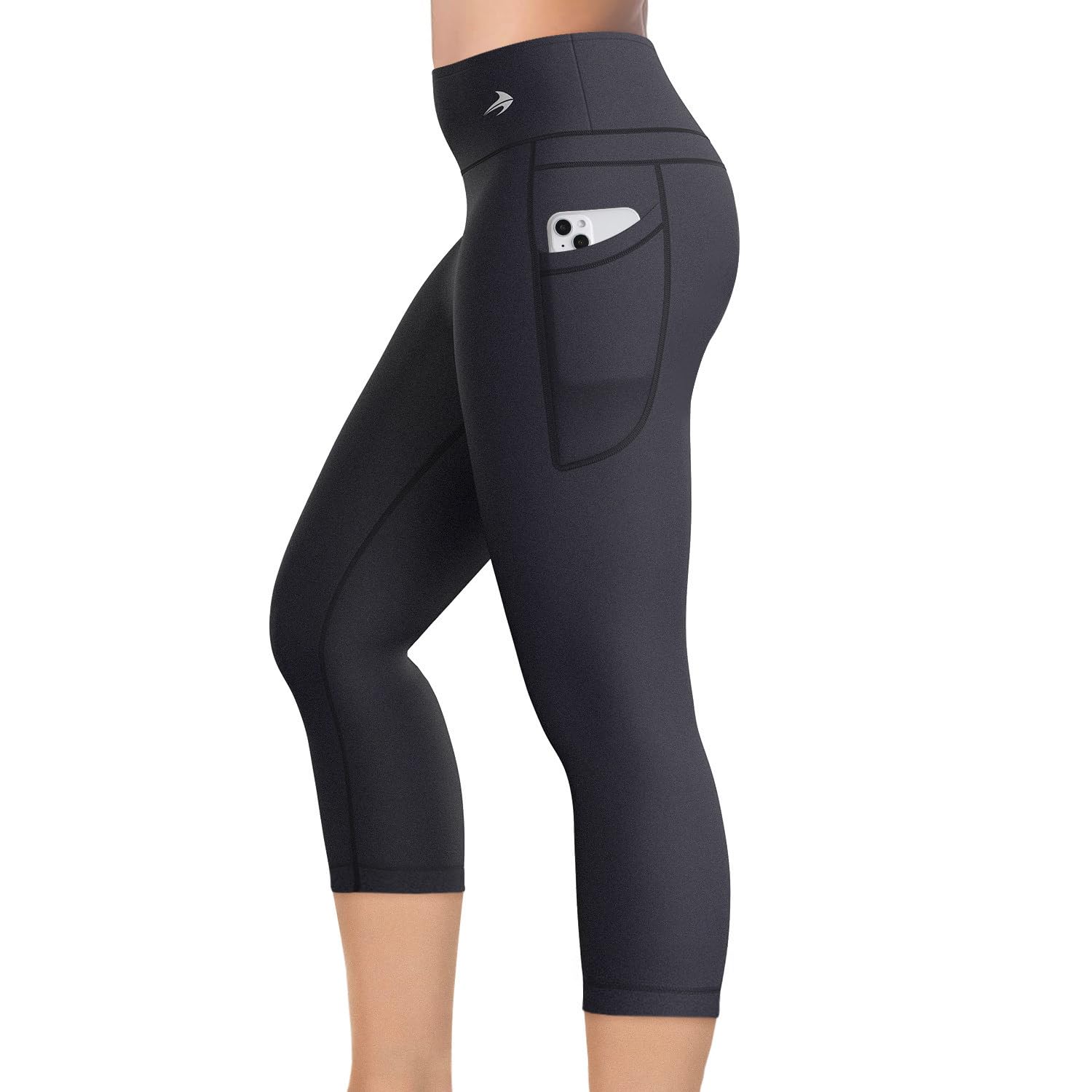 CompressionZ High Waisted Capri Leggings for Women - Tummy Control Yoga Pants for Workout, Running & Lounge Wear - Breathable & Stretchy Activewear