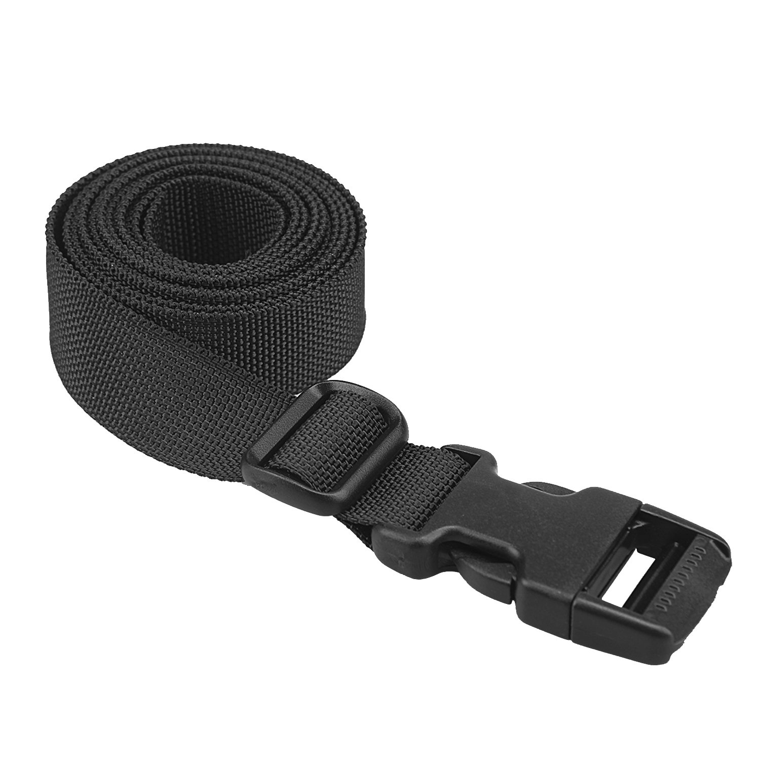 XTACER 1 Inch MOLLE Backpack Straps - Heavy Duty Luggage & Sleeping Bag Straps with Buckle (Black, Pack of 98) - Perfect for Tactical Gear, Outdoor Camping & Travel Accessories