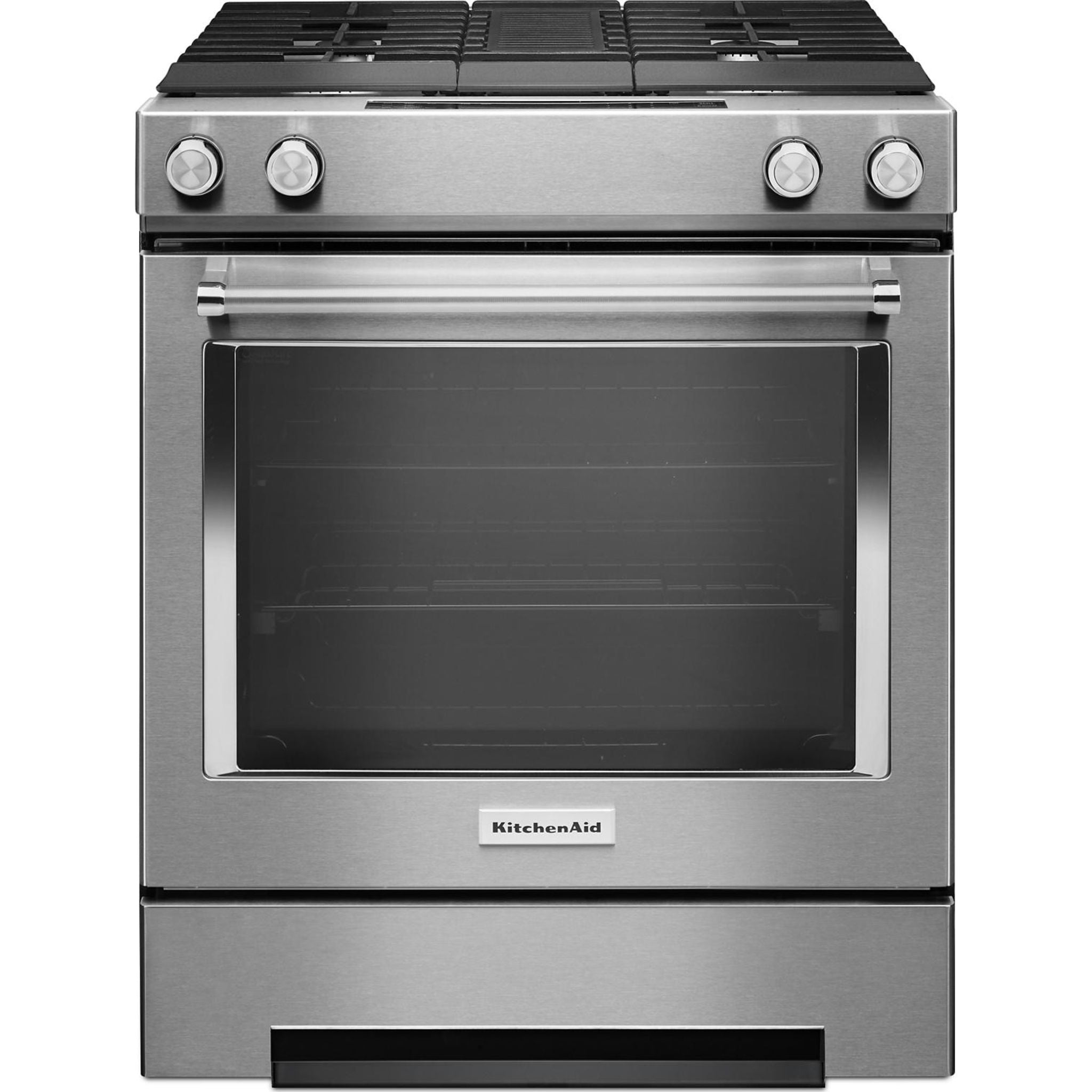 KitchenAid KSDG950ESS 30-Inch Slide-In Dual Fuel Range - Stainless Steel Gas Stove & Electric Oven for Professional Cooking & Baking at Home