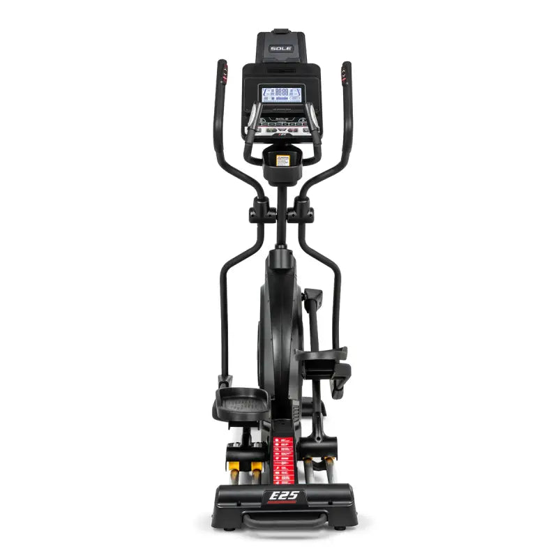 SOLE E25 Elliptical Machine for Home Gym - Low Impact Cardio Workout Equipment with 20 Resistance Levels - Perfect for Small Spaces & Full Body Training (2024 Model) | Ideal for Home Fitness, Weight Loss & Joint-Friendly Exercise
