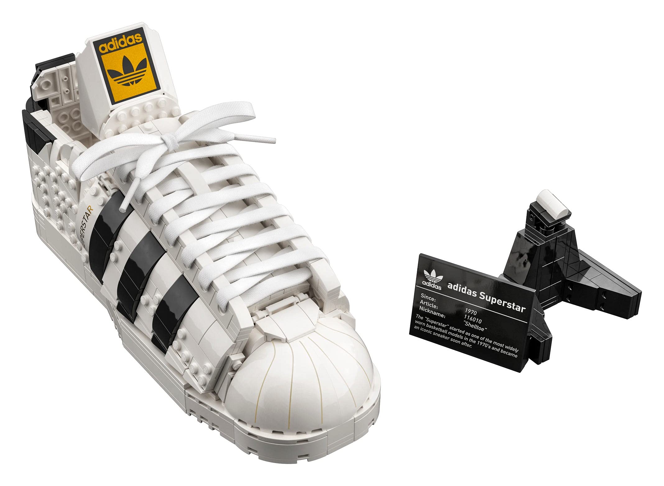LEGO Adidas Originals Superstar 10282 Building Kit (731 Pieces) - Build & Display Iconic Sneaker Model - Perfect for Sneaker Collectors & LEGO Fans - Great Gift for Birthdays & Home Decor