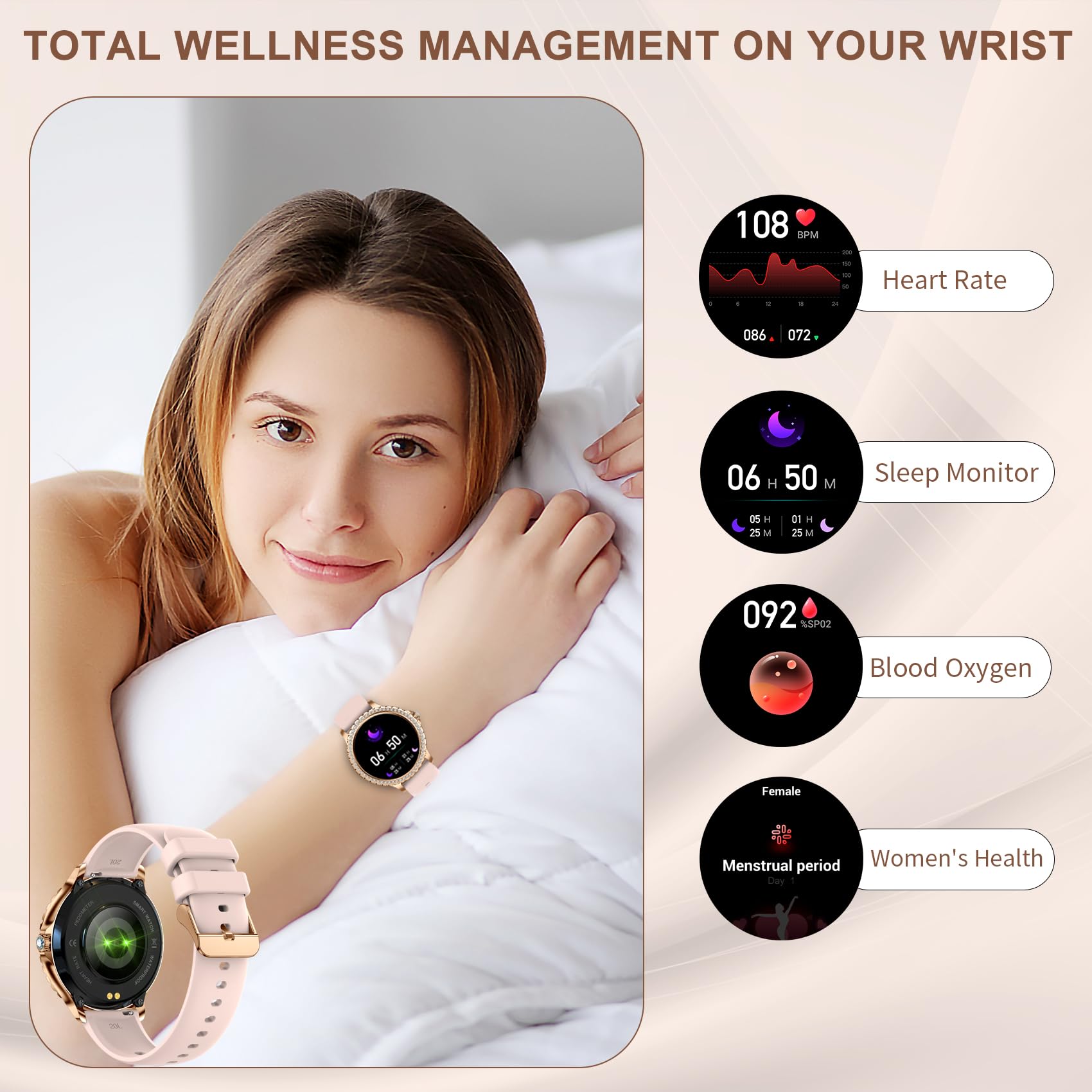 Smart Watch for Women with Call Function - 1.32