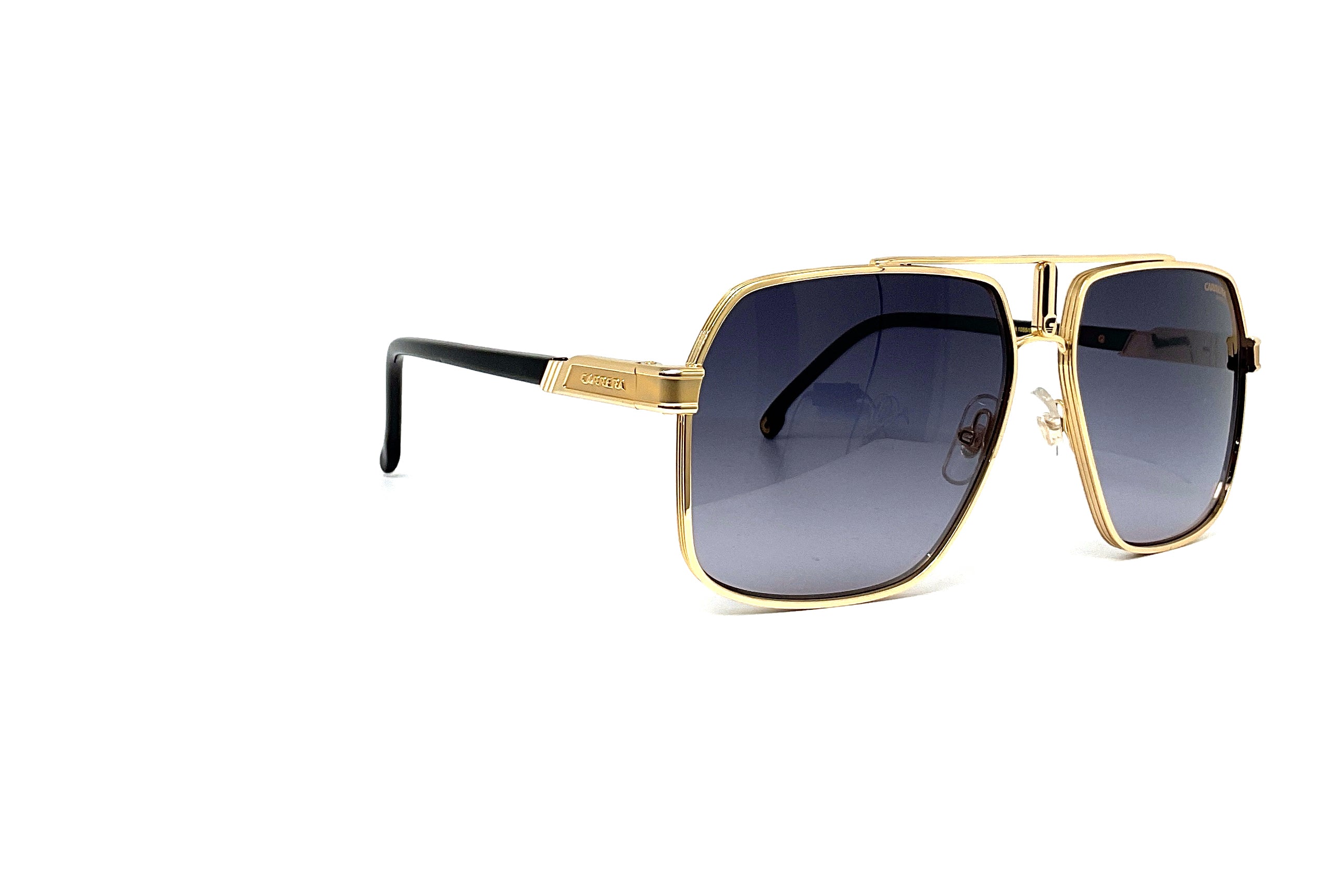 Carrera 1055/S Sunglasses - Black Gold Frame - UV Protection - Polarized Lenses - for Driving, Running & Outdoor Sports