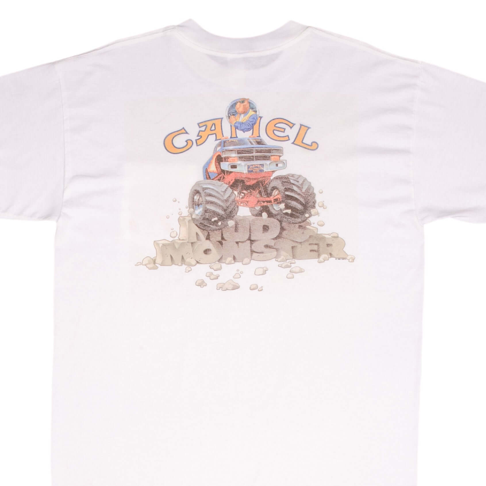 Vintage Camel Hot Rod Association Muds Monster 1992 Graphic T-Shirt - XL Size, Made in USA - Retro Car Enthusiast Tee for Casual Wear & Car Shows