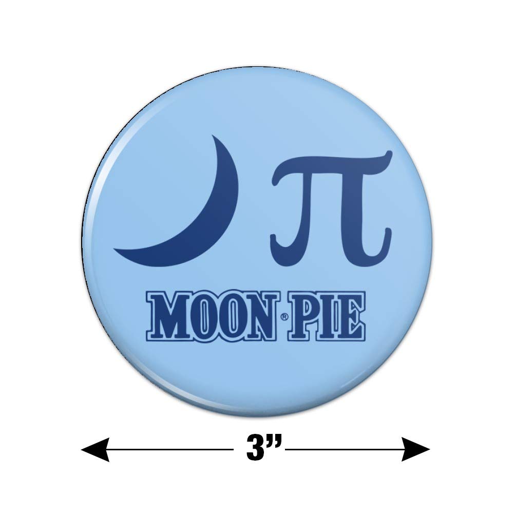 Nerdy Moon Pi MoonPie Kitchen Refrigerator Magnet - Funny Science Geek Decor for Fridge, Locker & Office - Perfect Gift for Math Lovers & Teachers