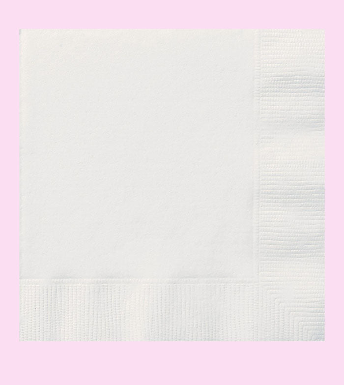 Premium 2-Ply White Cocktail Napkins - Elegant & Absorbent for Parties, Weddings, and Events