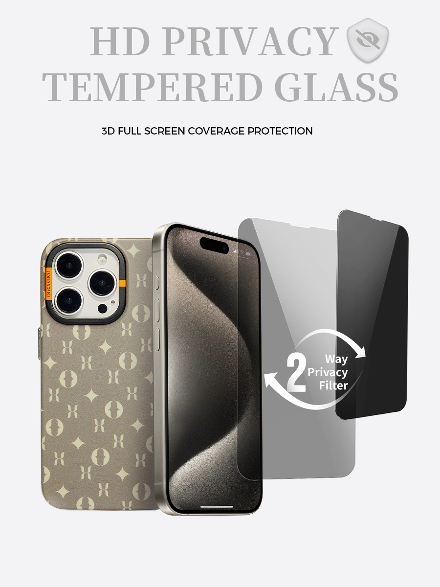 HD Privacy Tempered Glass Screen Protector for iPhone & Samsung - Anti-Spy, Anti-Glare, 9H Hardness - Perfect for Office, Banking & Public Use