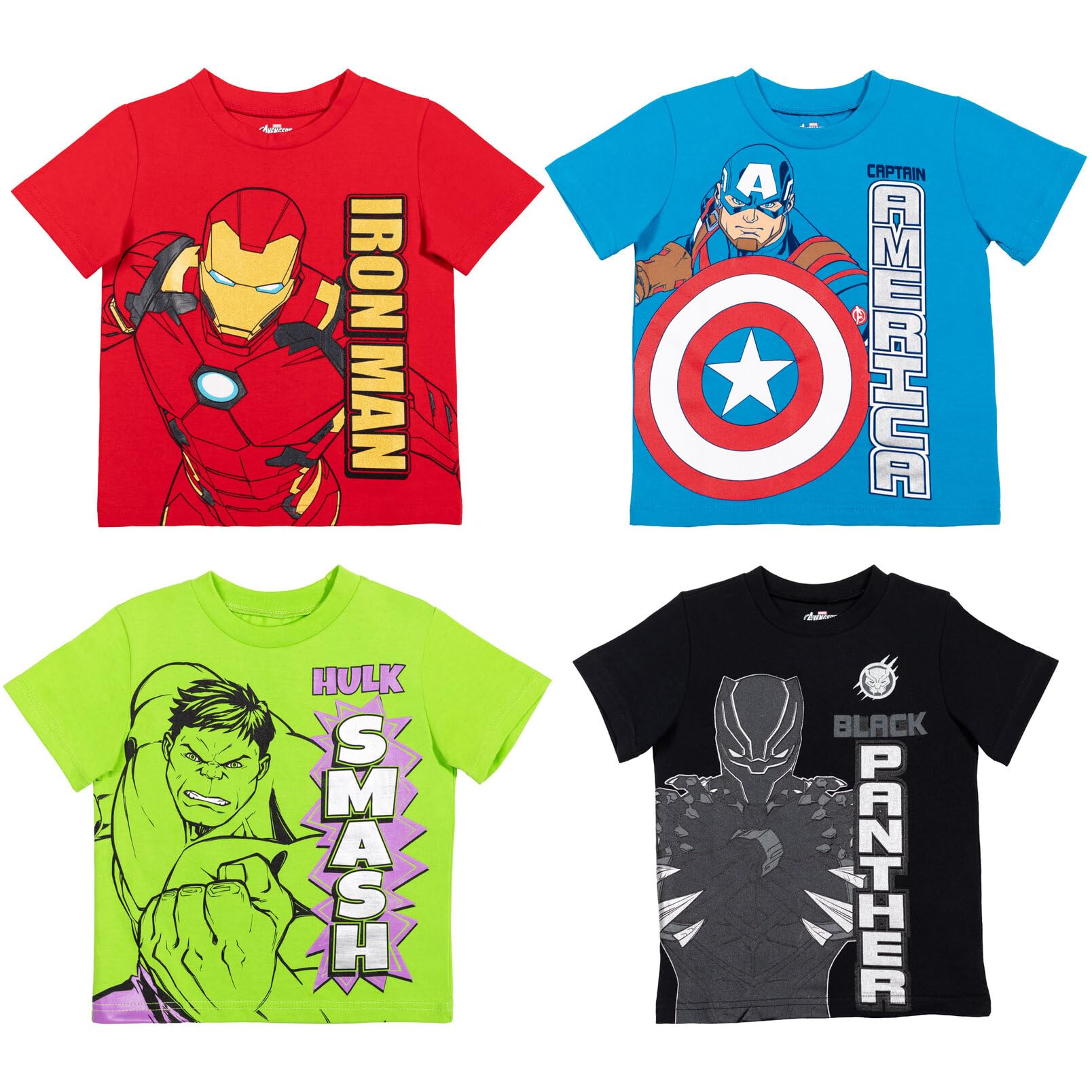 Marvel Avengers Spider-Man Mech Strike 4-Pack Kids' Athletic T-Shirts - Cosplay Costume for Toddlers to Big Kids (2T-20) - Perfect for Halloween, Birthday Parties & Superhero Playtime