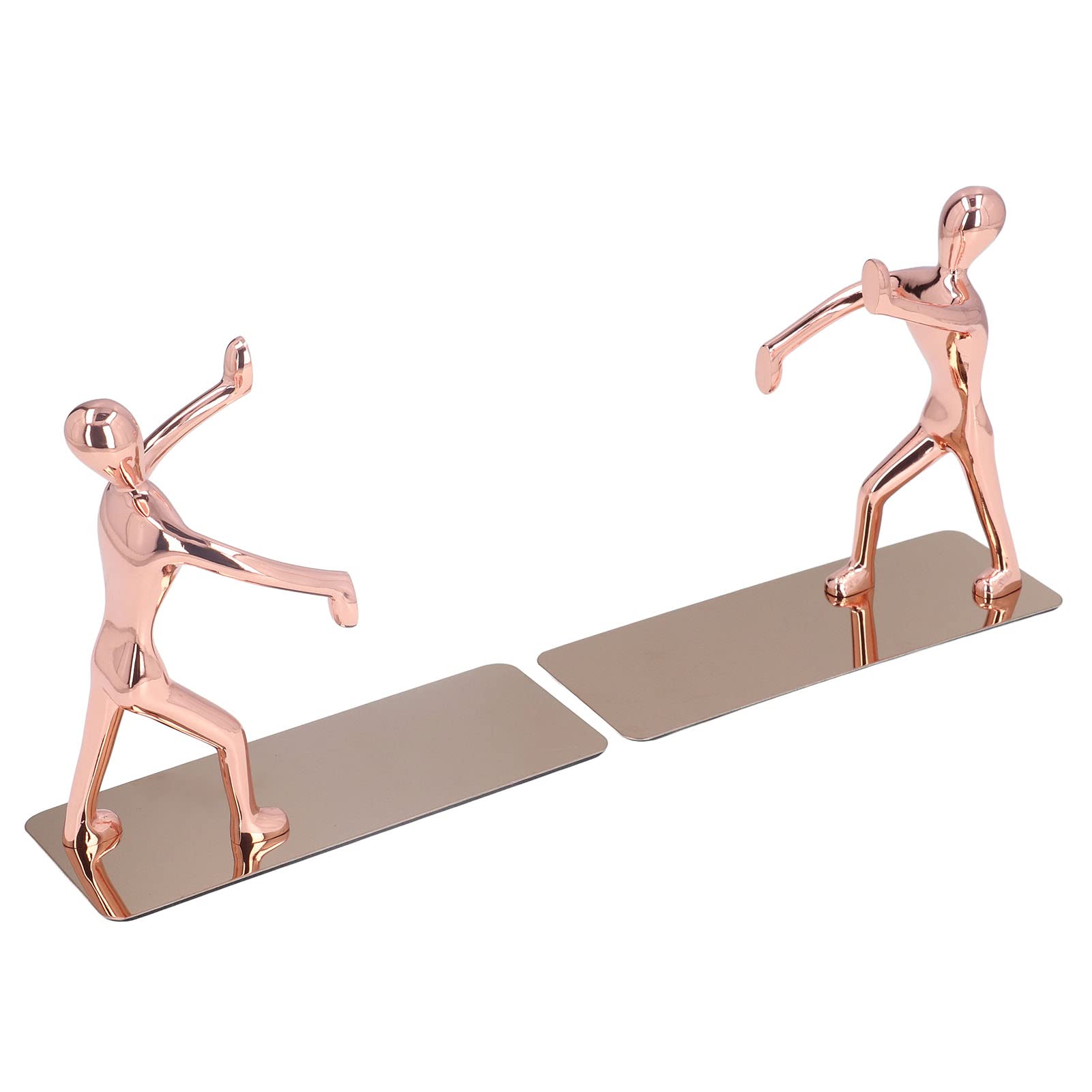 Decorative Metal Bookends - Heavy Duty Sturdy Book Holder for Office, Home & Restaurant - Elegant & Durable Bookshelf Organizer for Living Room, Study & Cafe Decor