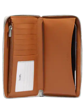 Coach Dempsey Large Phone Wallet - Signature Jacquard with Rainbow Stripe & Patch | Crossbody Card Holder for iPhone, Credit Cards & Cash | Perfect for Travel, Shopping & Everyday Use