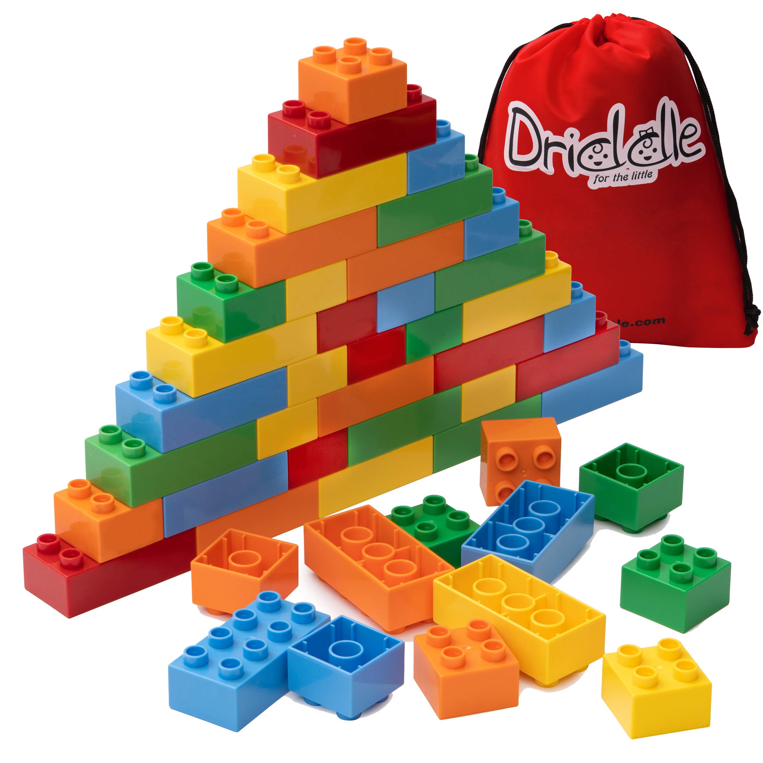 Large Building Blocks for Kids - STEM Educational Toys - 50-Piece Classic Big Bricks Set - Compatible with LEGO & Major Brands - Creative Learning Toys for Toddlers & Children (Ages 3+) - Perfect for Classroom, Birthday Gifts & Family Bonding Activities