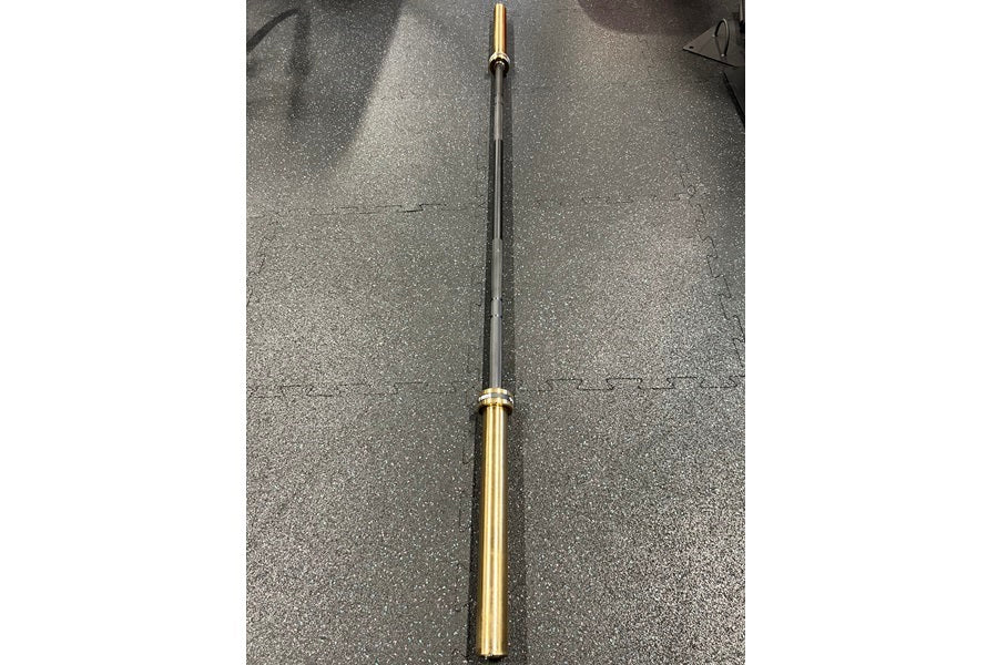 Warrior Black Cerakote & Gold Titanium Barbell - Premium Gym Equipment for Strength Training & Bodybuilding - Perfect for Home Gyms & Fitness Centers