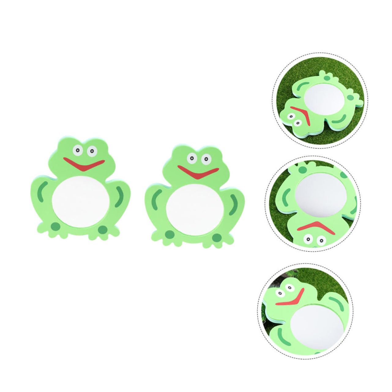 VICASKY 10-Piece Frog Bath Mirror Set - Cute Bathtub Toys for Kids, Non-Toxic EVA Foam Bath Time Fun Mirrors - Perfect for Toddler Bath Time, Sensory Play & Baby Shower Gifts