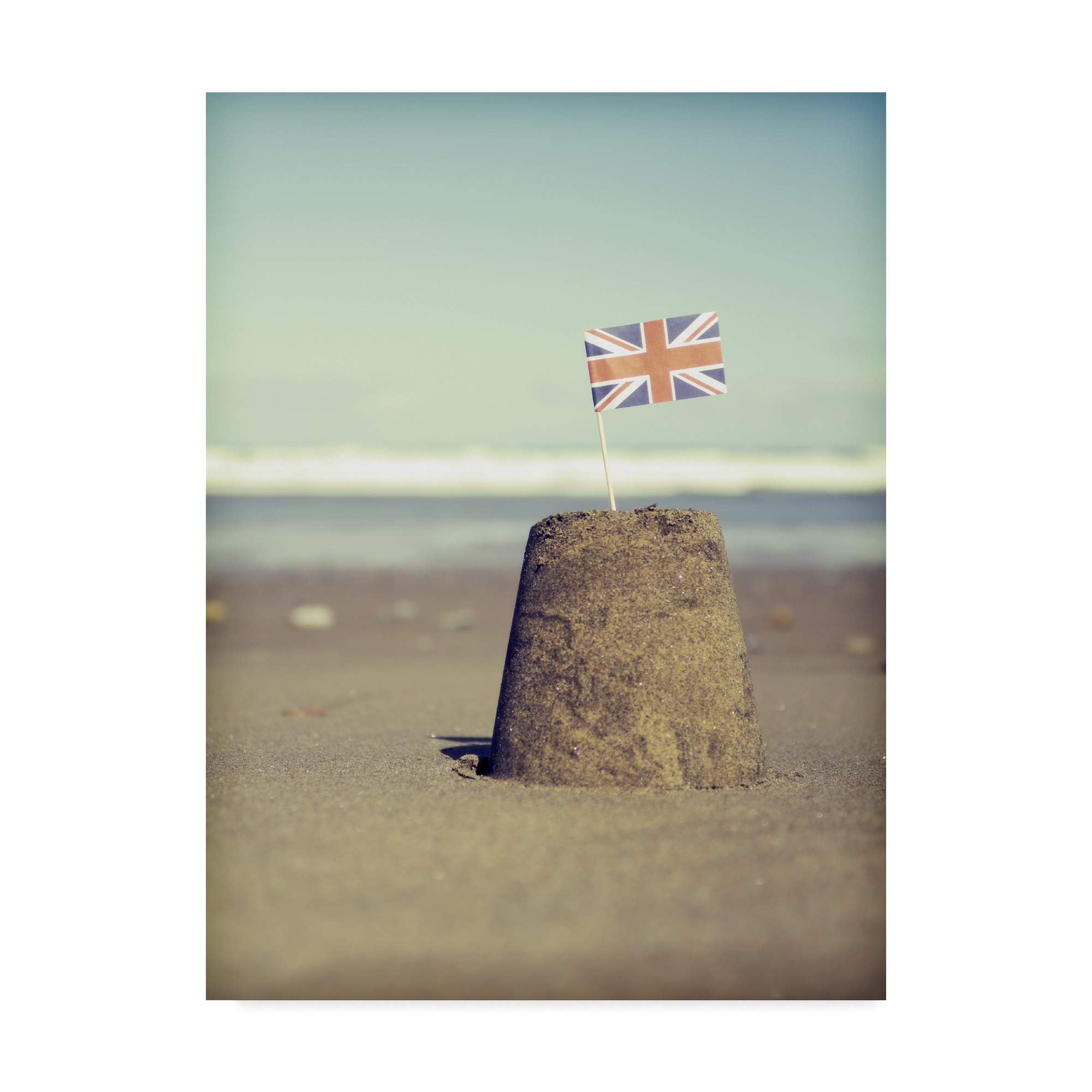 Trademark Fine Art - 18x24 Inch British Sandcastle by Tom Quartermaine - Premium Canvas Wall Art for Living Room, Bedroom & Office Decor