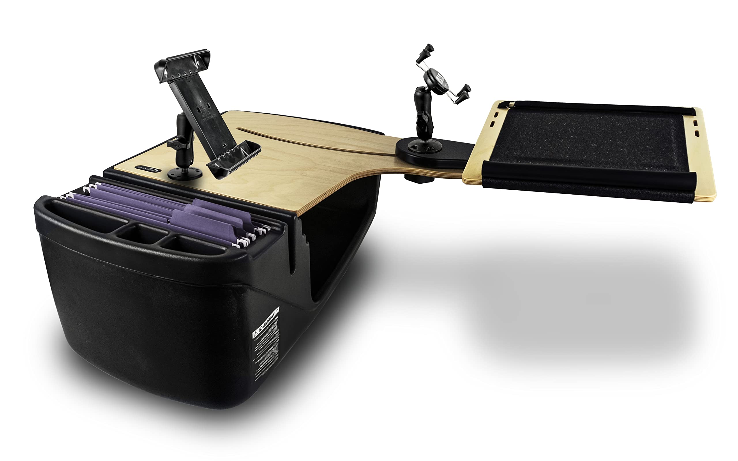 AutoExec AUE11054 Reach Desk Backseat Left Elite - Car Laptop Desk with Adjustable Phone & Tablet Mount for Work, Study, or Road Trips