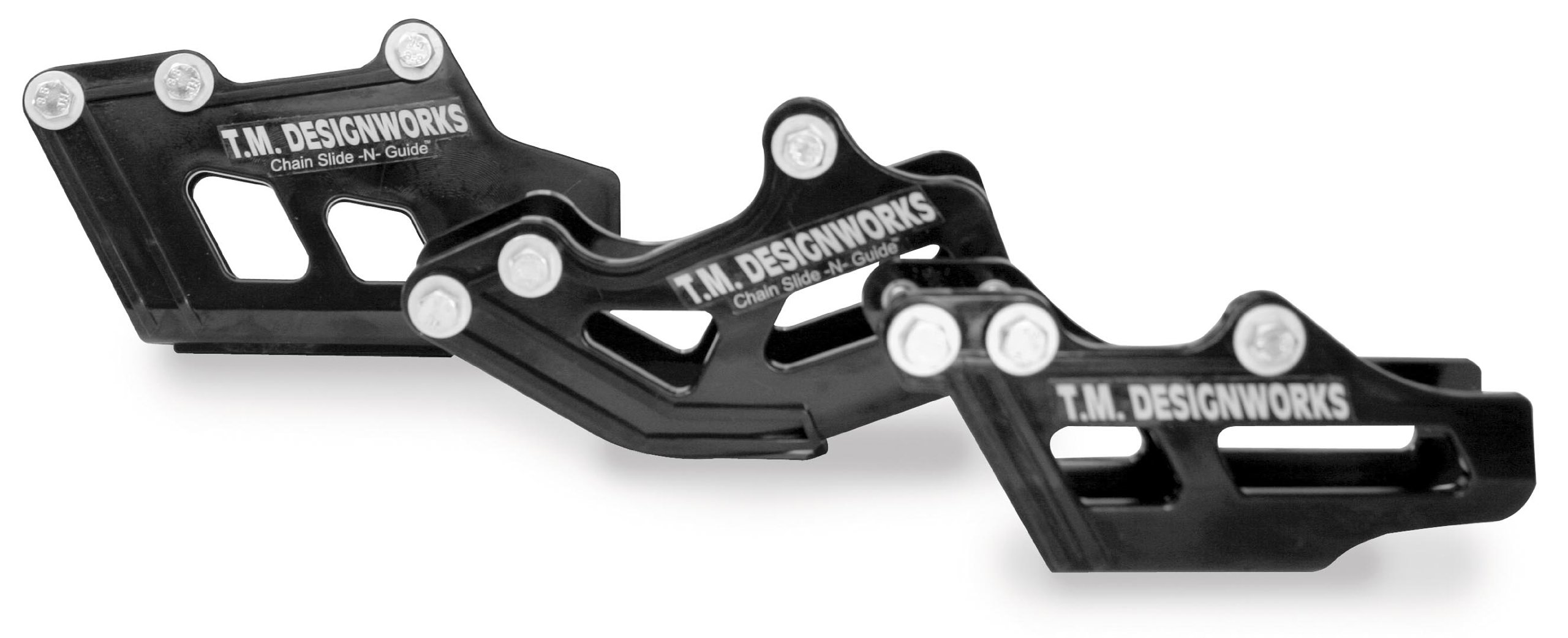 T.M Design Works Dirt Cross Rear Chain Guide for Honda CRF250R & CRF450R (2007-2010) - Black with Powerlip Rollers - Off-Road Motorcycle Chain Protection - Perfect for Motocross, Trail Riding & Dirt Biking