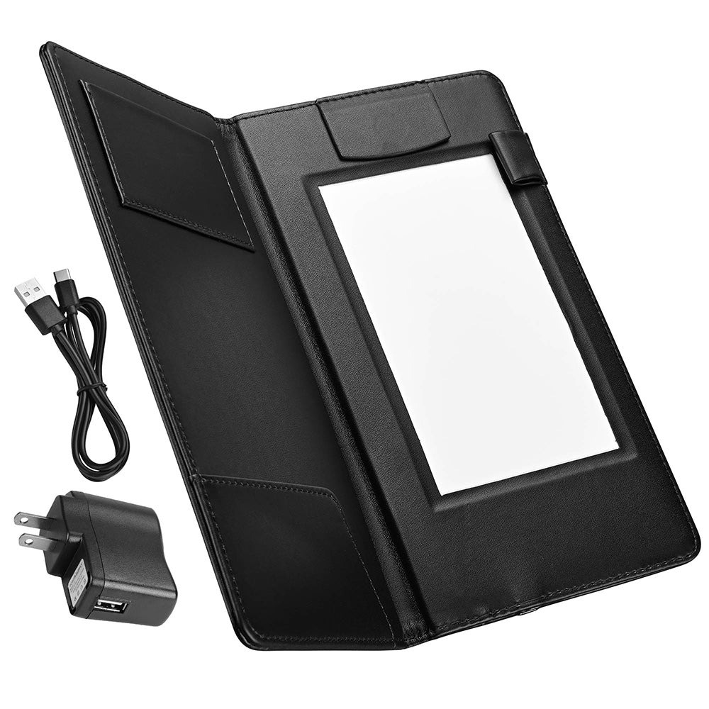 TheLAShop LED Leather Bill Presenter with Backlighting - Perfect for Restaurants, Bars, and Retail Stores (Black)