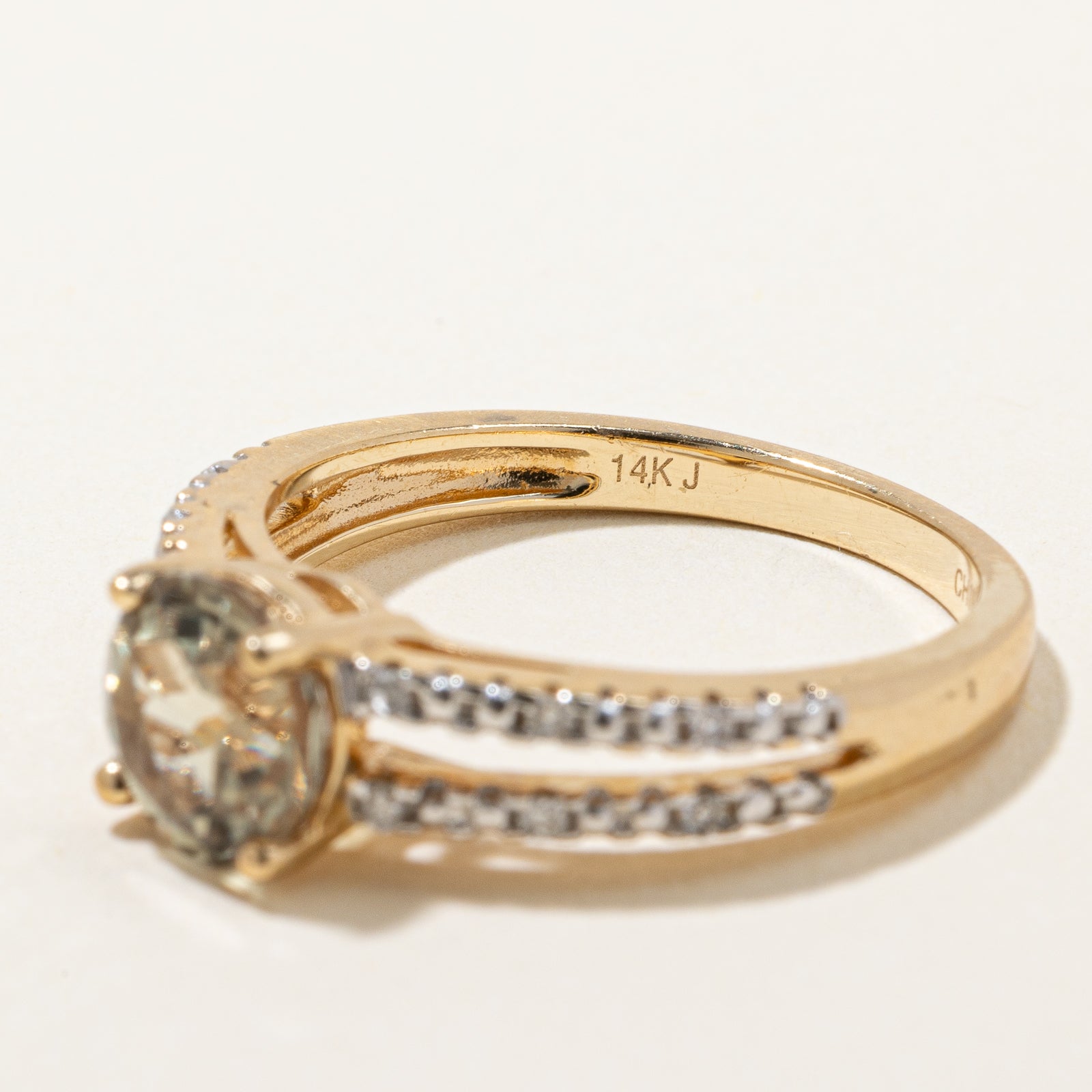 Zultanite & Diamond Open Shank Ring - 1.30ct Zultanite & 0.06ctw Diamonds - Size 7 - Elegant Cocktail Ring for Evening Wear & Special Occasions