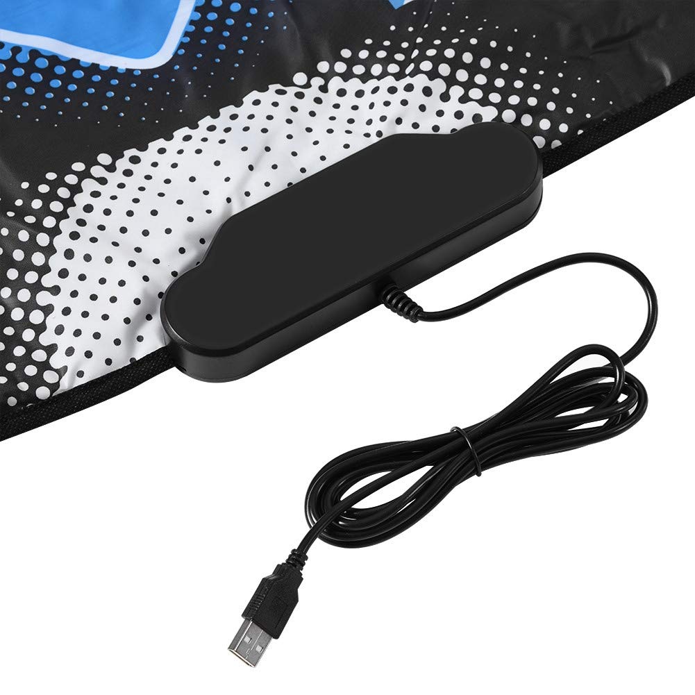 ASHATA Dance Mat - Non-Slip Fitness Dance Pad with 10 Games & 99 Levels, Built-in Music Tracks CD, Ultra-Responsive No Delay Design, USB PC-Compatible, Perfect for Home Workouts, Kids' Parties & Family Game Nights