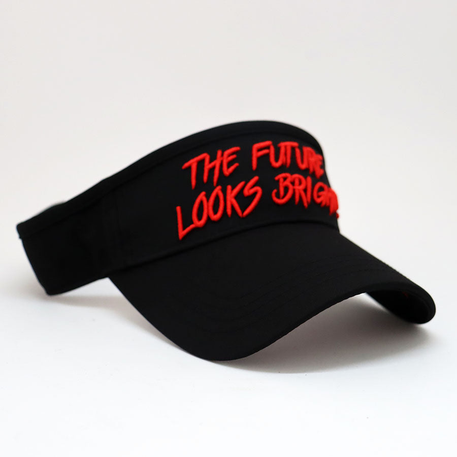 Stylish Black and Red Visor Hat for Women & Men - UV Protection Sun Visor for Running, Golf, Hiking & Outdoor Sports