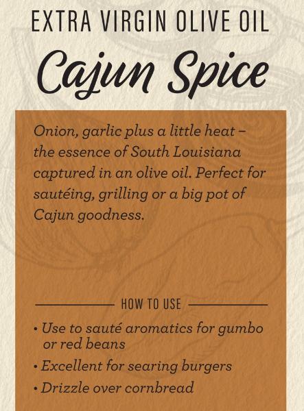Premium Cajun Spice Infused Extra Virgin Olive Oil - Gourmet Cooking & Salad Dressing for Cajun Cuisine, Grilling & Healthy Meals