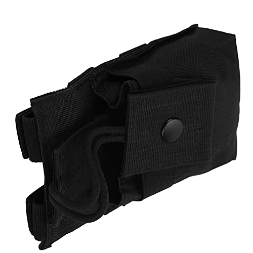 Tactical MOLLE Radio Holder - Durable Black Radio Case for Walkie Talkies, Perfect for Outdoor Adventures, Hiking, Camping & Emergency Preparedness